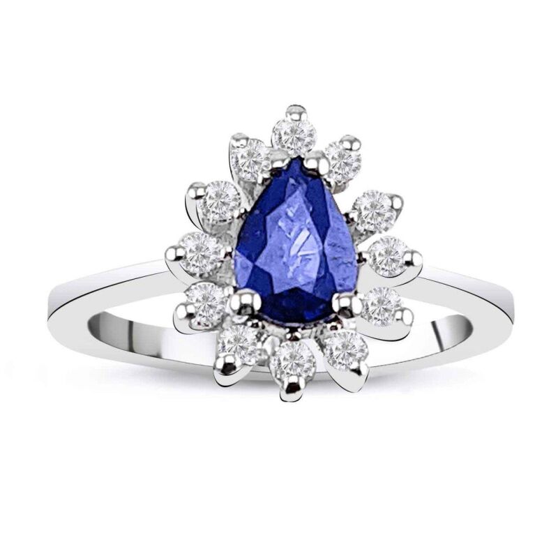 1.16 Karat Pırlanta Safir Yüzük - IDL Sertifikalı - 1