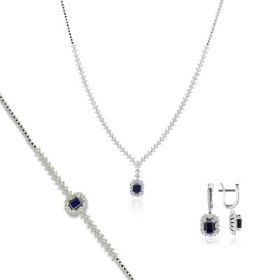 11.75 Karat Safir Pırlanta Set - IDL Sertifikalı - 1