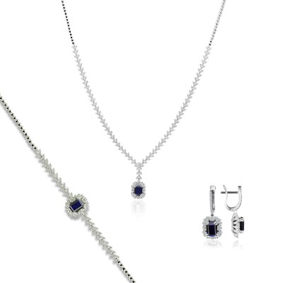 11.75 Karat Safir Pırlanta Set - 1