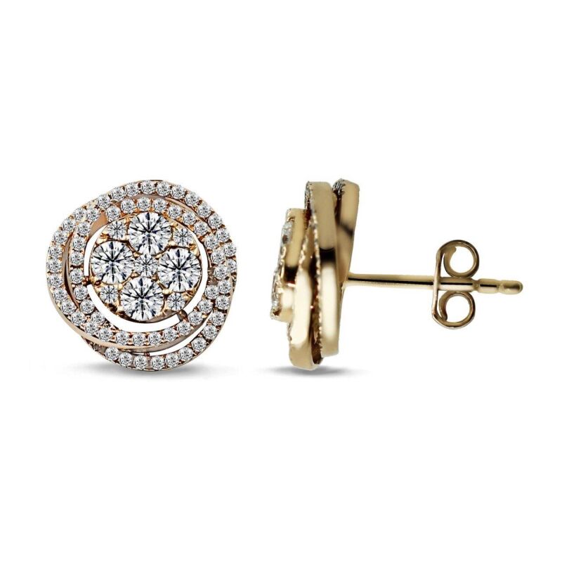 1.22 Karat Coronet Pırlanta Küpe - IDL Sertifikalı - 1