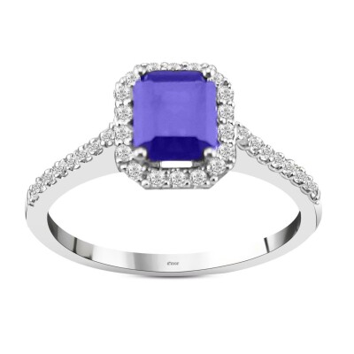1.23 Karat Pırlanta Safir Yüzük - IDL Sertifikalı - 1