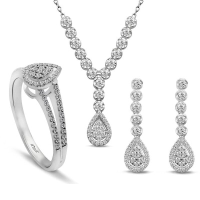 1.24 Karat Fantezi Pırlanta Set - IDL Sertifikalı - 1