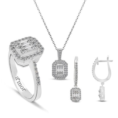 1.29 Karat Baget Pırlanta Set - IDL Sertifikalı - 1
