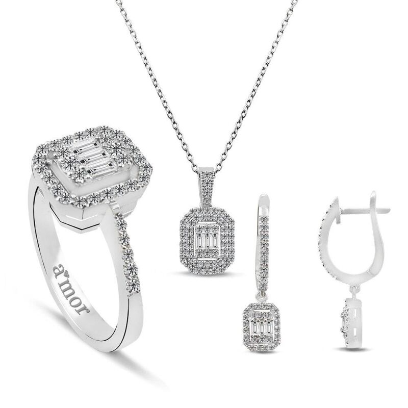 1.29 Karat Baget Pırlanta Set - IDL Sertifikalı - 1