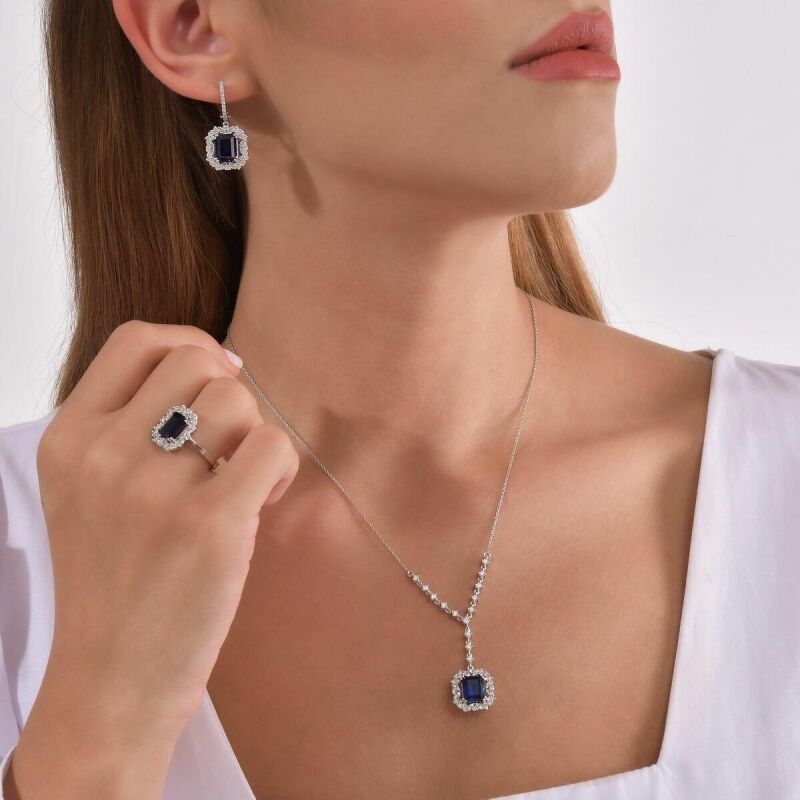13.53 Karat Safir Pırlanta Set - IDL Sertifikalı - 2