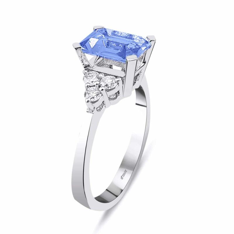 1.41 Karat Aquamarine Pırlanta Yüzük - IDL Sertifikalı - 2
