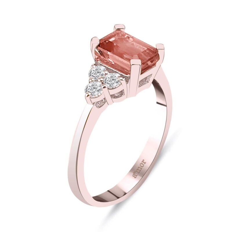 1.41 Karat Pırlanta Pink Safir Yüzük - IDL Sertifikalı - 2