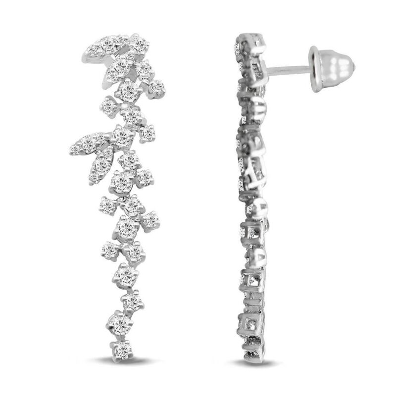 1.42 Karat Pırlanta Fantezi Küpe - IDL Sertifikalı - 1