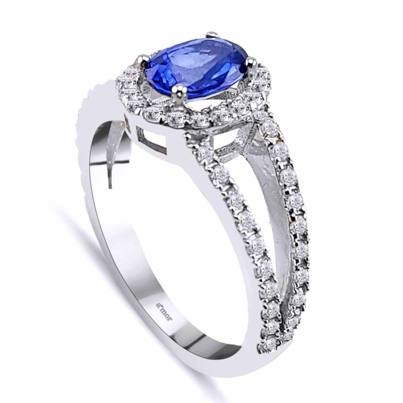 1.48 Karat Pırlanta Safir Yüzük - IDL Sertifikalı - 2