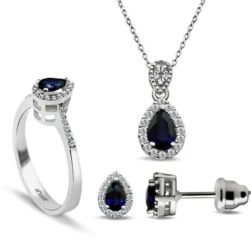 1.49 Karat Safir Pırlanta Set - IDL Sertifikalı - 1