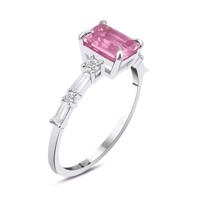 1.53 Karat Pırlanta Pink Safir Yüzük - 2