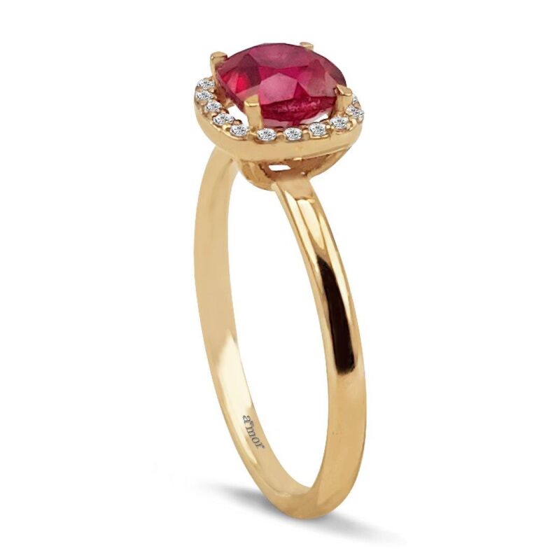 1.59 Karat Pembe Turmalin Pırlanta Fantezi Yüzük - IDL Sertifikalı - 2
