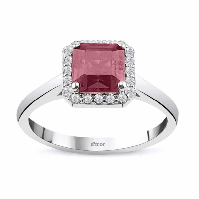 1.60 Karat Rhodolite Pırlanta Fantezi Yüzük - IDL Sertifikalı - 1