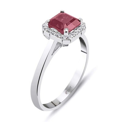 1.60 Karat Rhodolite Pırlanta Fantezi Yüzük - IDL Sertifikalı - 2