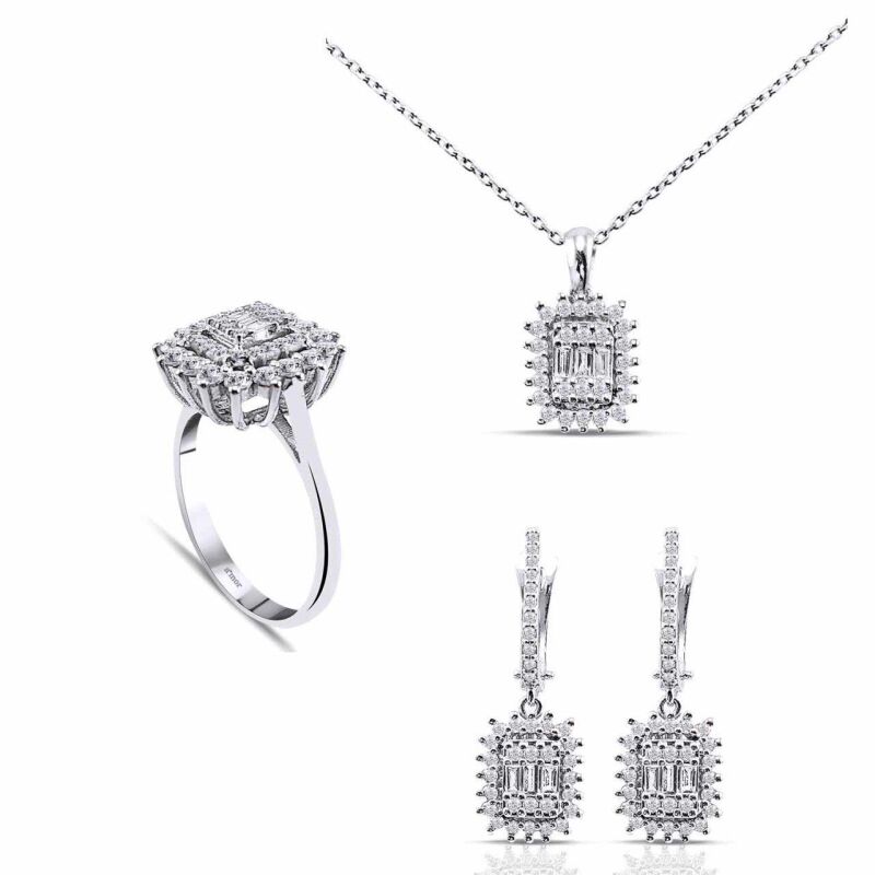 1.73 Karat Baget Pırlanta Set - IDL Sertifikalı - 1