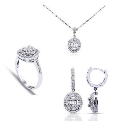 1.81 Karat Baget Pırlanta Set - IDL Sertifikalı - 1