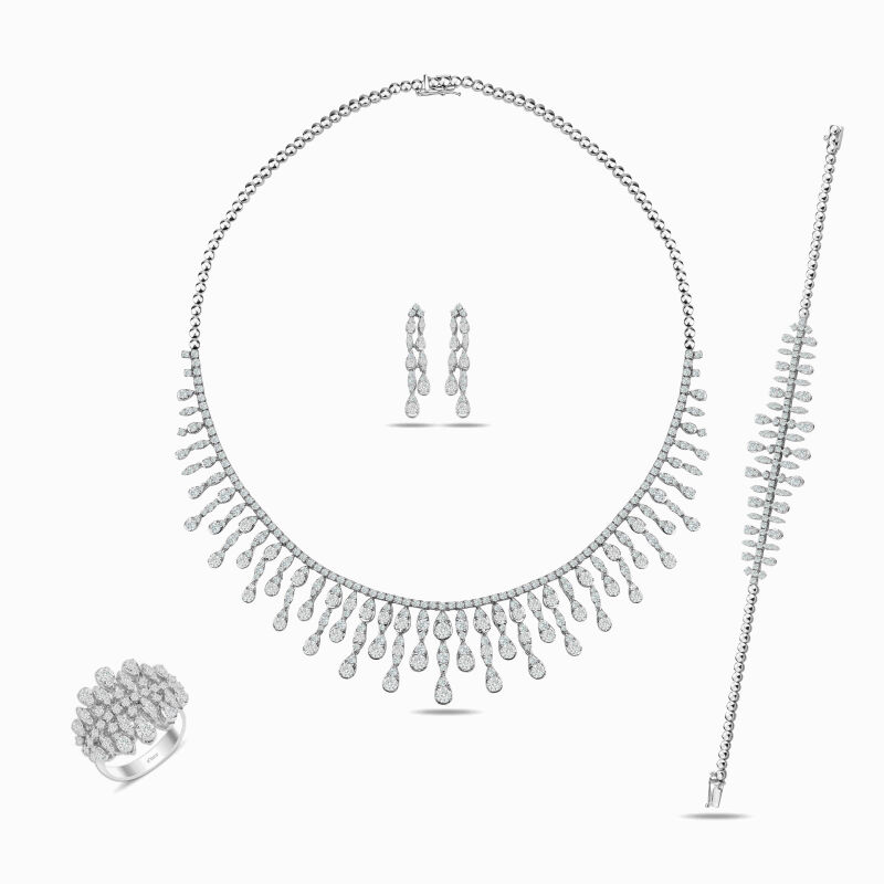 18.24 Karat Fantezi Pırlanta Set - IDL Sertifikalı - 1