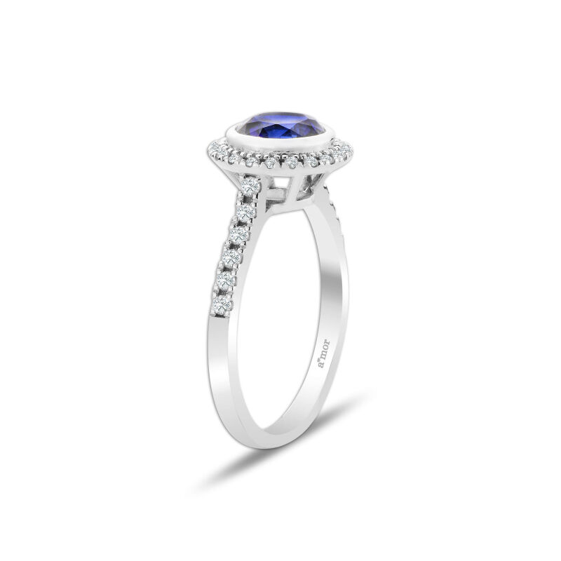 1.92 Karat Pırlanta Safir Yüzük - IDL Sertifikalı - 2