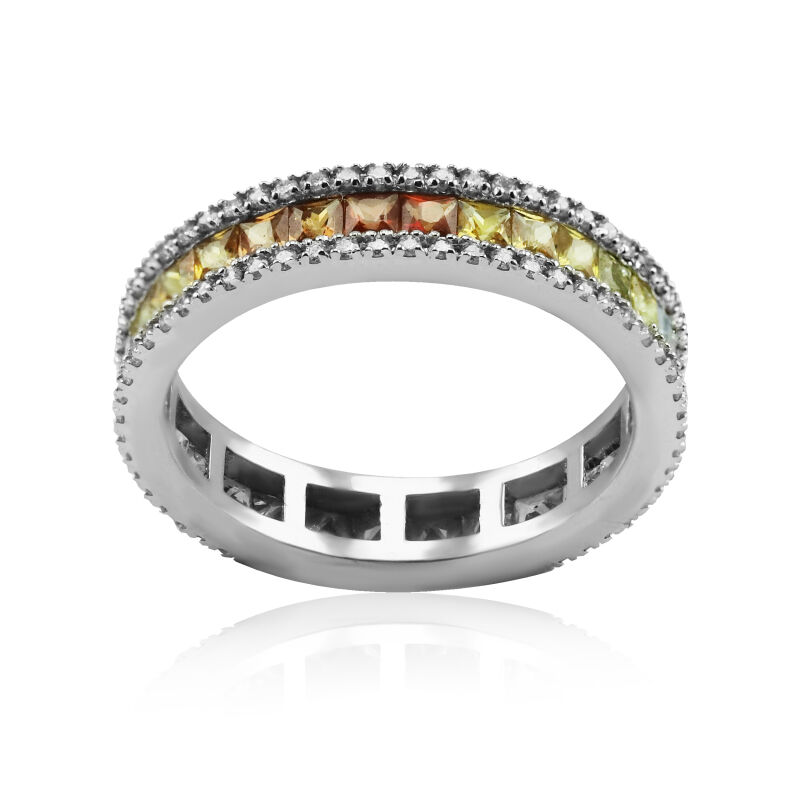 2.21 Karat Multi Colour Safir Pırlanta Yüzük - IDL Sertifikalı - 1