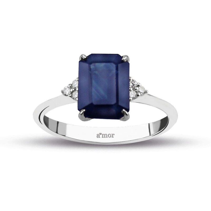 2.29 Karat Pırlanta Safir Yüzük - IDL Sertifikalı - 1
