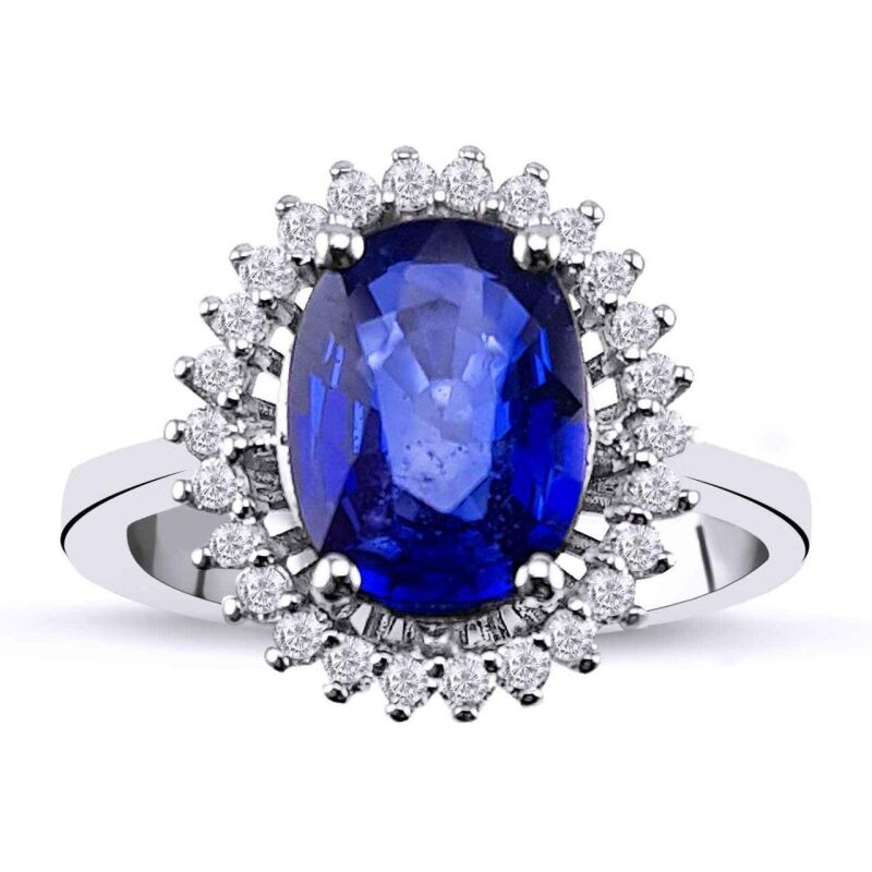2.31 Karat Pırlanta Safir Yüzük - IDL Sertifikalı - 1