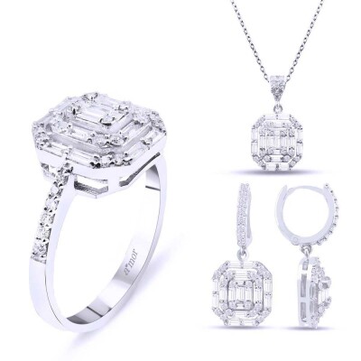 2.44 Karat Baget Pırlanta Set - IDL Sertifikalı - 1