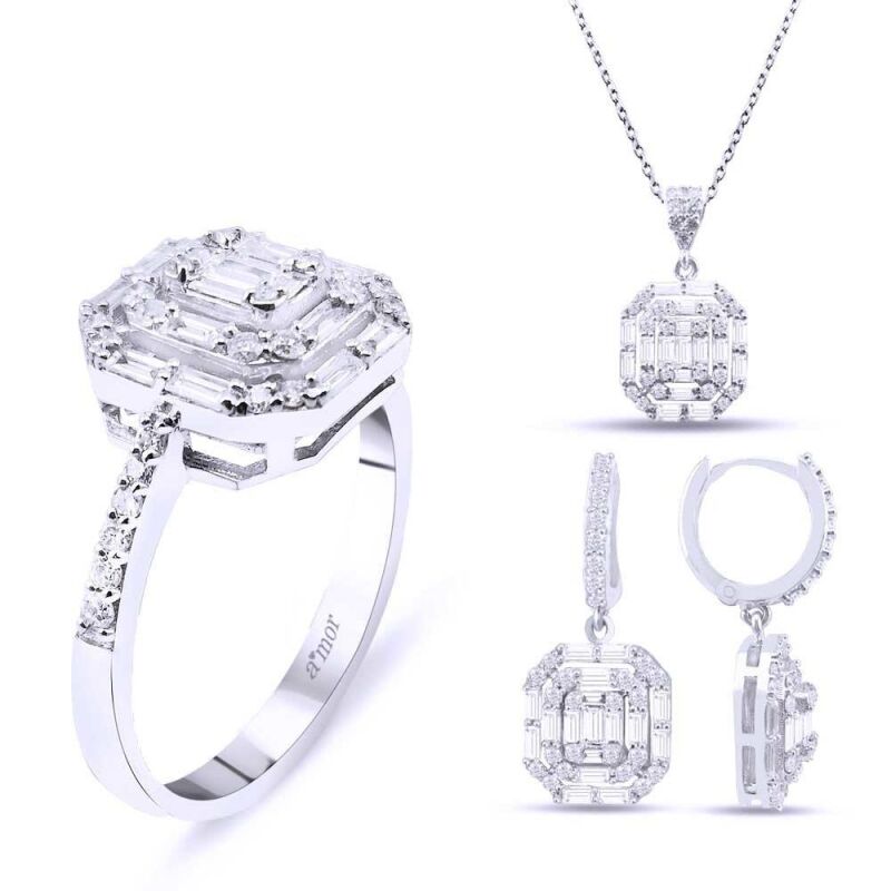 2.44 Karat Baget Pırlanta Set - IDL Sertifikalı - 1