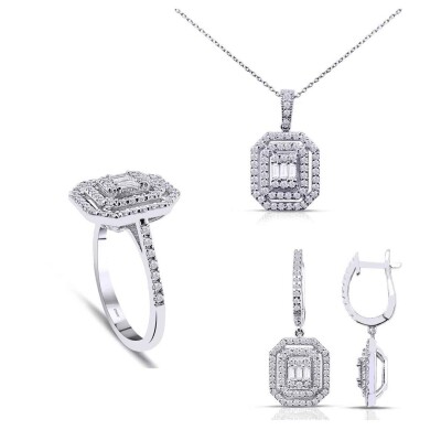 2.46 Karat Baget Pırlanta Set - IDL Sertifikalı - 1