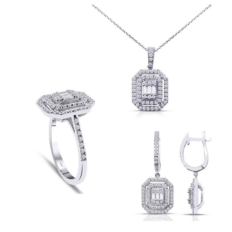 2.46 Karat Baget Pırlanta Set - IDL Sertifikalı - 1