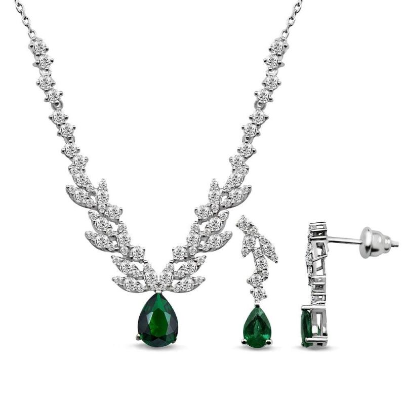 2.64 Karat Zümrüt Pırlanta Set - IDL Sertifikalı - 1