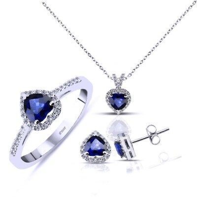 2.79 Karat Safir Pırlanta Set - 1