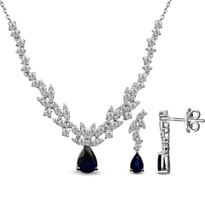 2.97 Karat Safir Pırlanta Set - 1