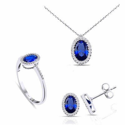 3.06 Karat Safir Pırlanta Set - 1