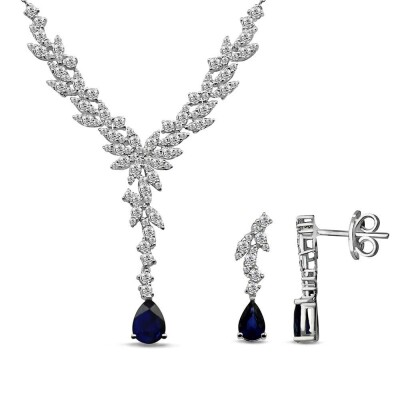 3.24 Karat Safir Pırlanta Set - 1