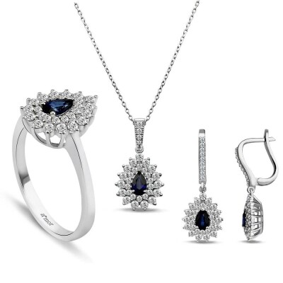 3.35 Karat Safir Pırlanta Set - IDL Sertifikalı - 1