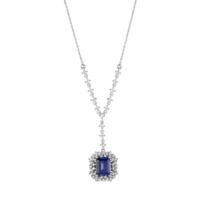3.79 Karat Pırlanta Safir Kolye - IDL Sertifikalı - 2