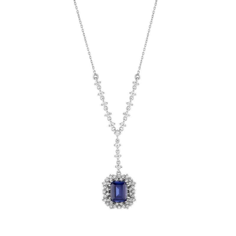 3.79 Karat Pırlanta Safir Kolye - IDL Sertifikalı - 2