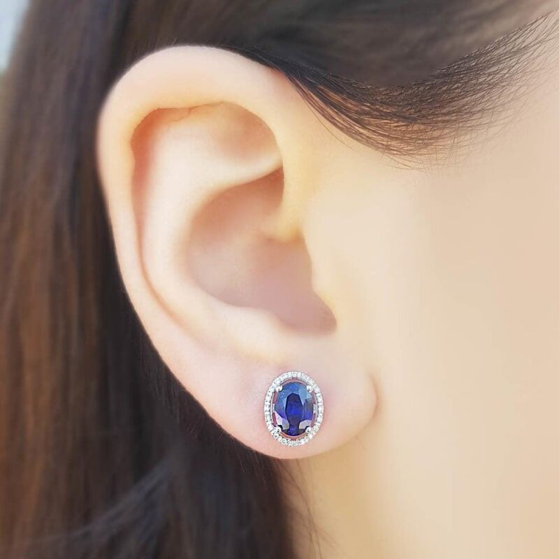 3.82 Karat Safir Pırlanta Set - IDL Sertifikalı - 4