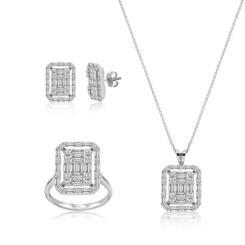 5.16 Karat Baget Pırlanta Set - IDL Sertifikalı - 1