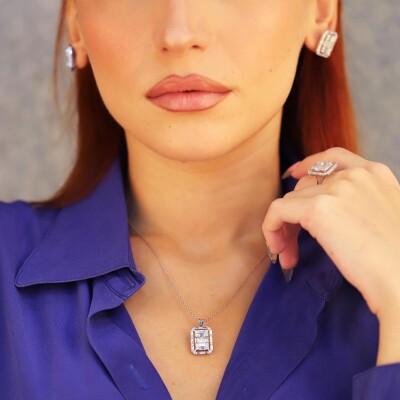 5.16 Karat Baget Pırlanta Set - IDL Sertifikalı - 5