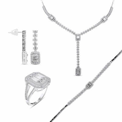 5.35 Karat Baget Pırlanta Set - IDL Sertifikalı - 1