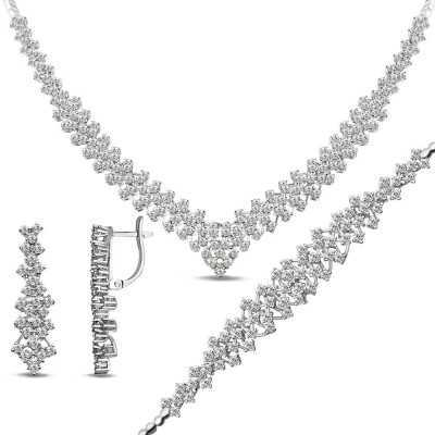 5.55 Karat Pırlanta Gerdanlık Fantezi Set - IDL Sertifikalı - 1
