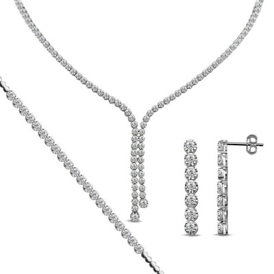 5.58 Karat Pırlanta Gerdanlık Fantezi Set - IDL Sertifikalı - 1