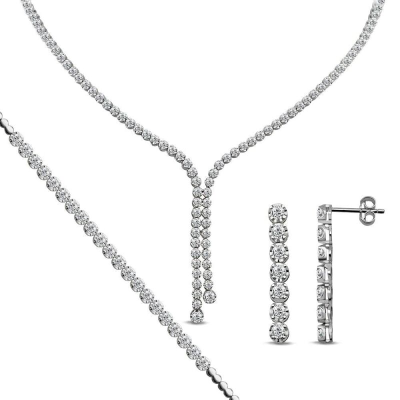5.58 Karat Pırlanta Gerdanlık Fantezi Set - IDL Sertifikalı - 1