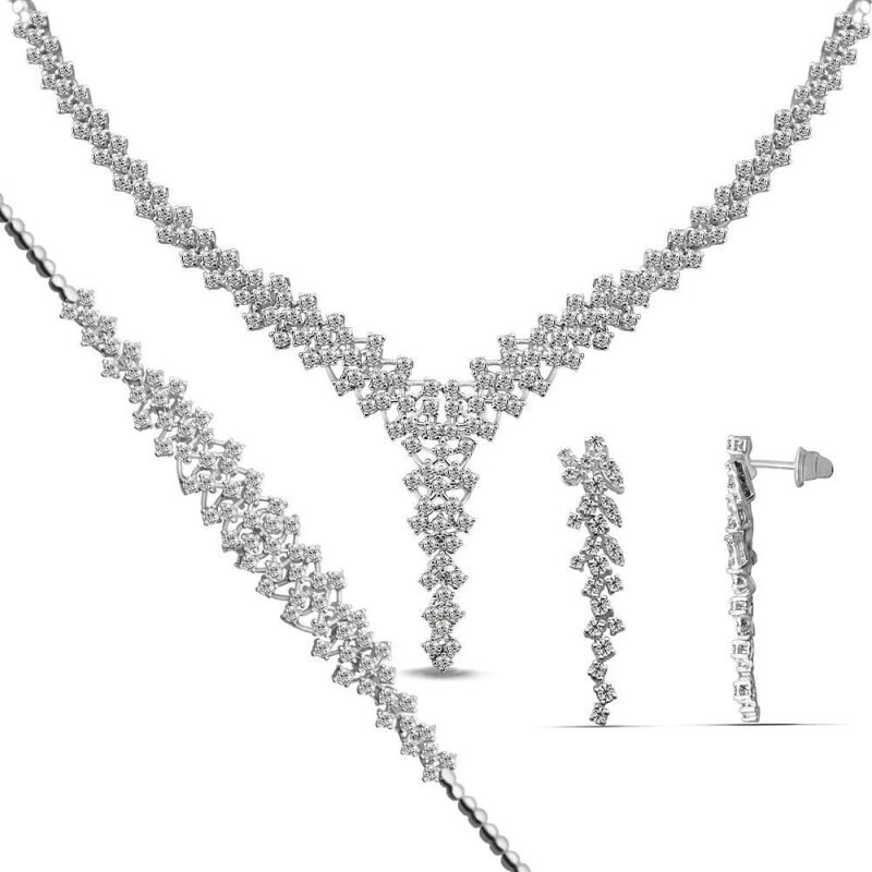 5.82 Karat Pırlanta Gerdanlık Fantezi Set - IDL Sertifikalı - 1