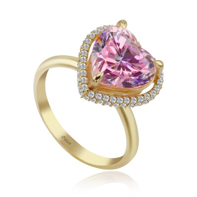 6.34 Karat Pink Safir Pırlanta Fantezi Yüzük - IDL Sertifikalı - 2