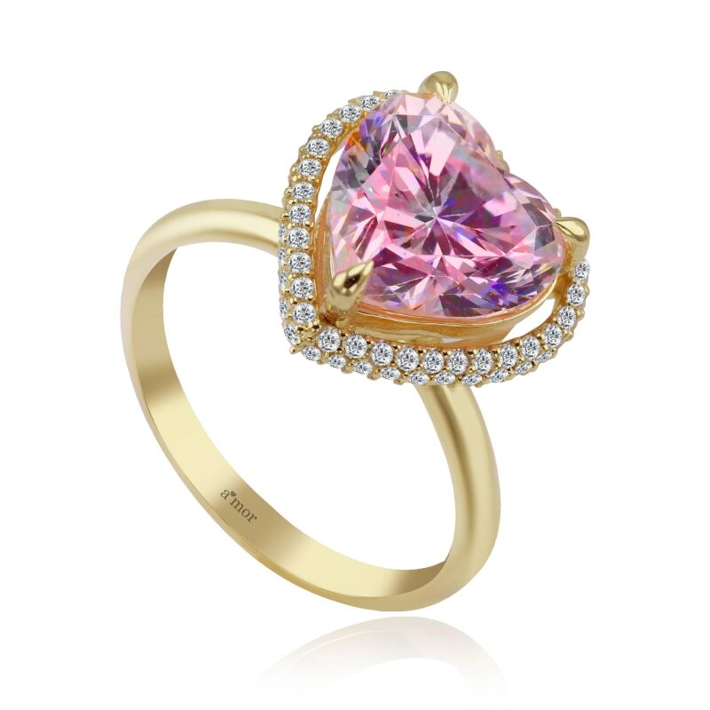 6.34 Karat Pink Safir Pırlanta Fantezi Yüzük - IDL Sertifikalı - 2