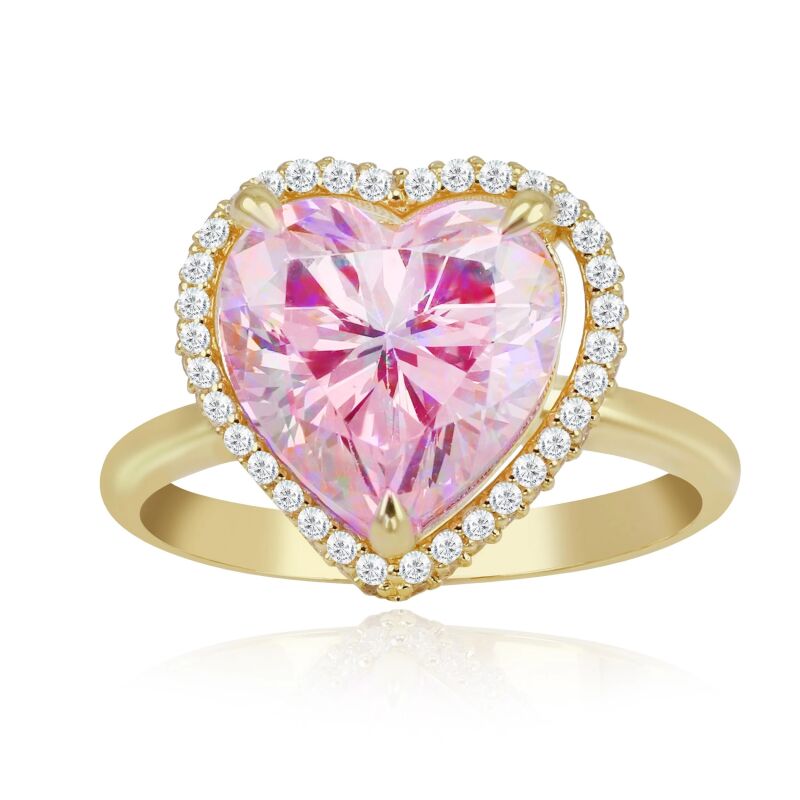 6.34 Karat Pink Safir Pırlanta Fantezi Yüzük - IDL Sertifikalı - 1