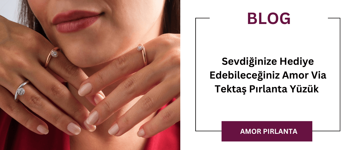 Sevdiğinize Hediye Edebileceğiniz Amor Via Tektaş Pırlanta Yüzük 