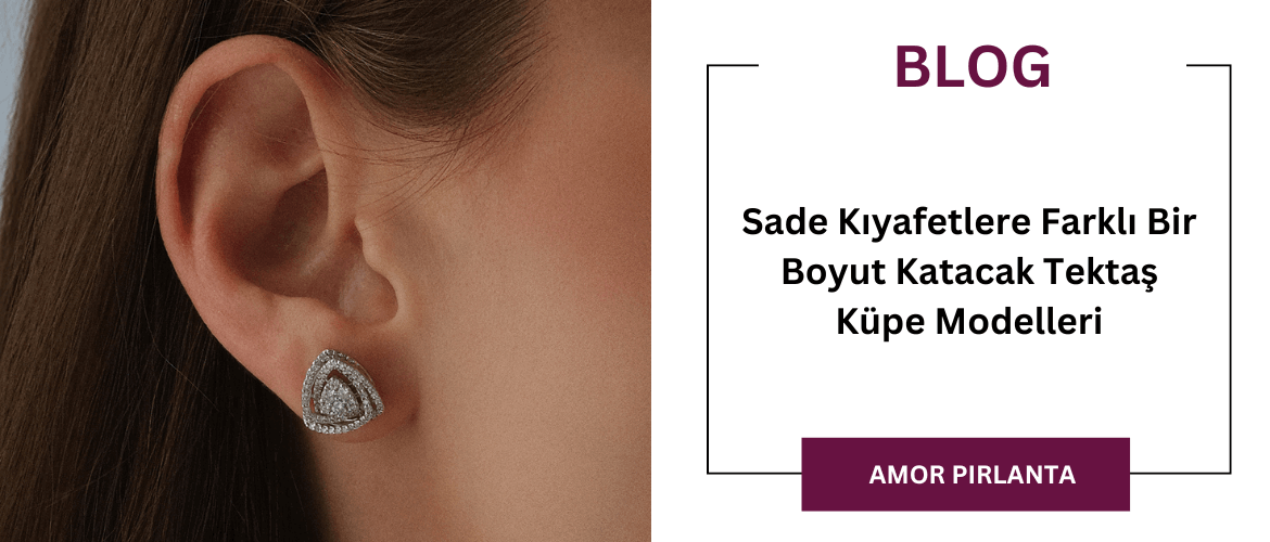 Sade Kıyafetlere Farklı Bir Boyut Katacak Tektaş Küpe Modelleri